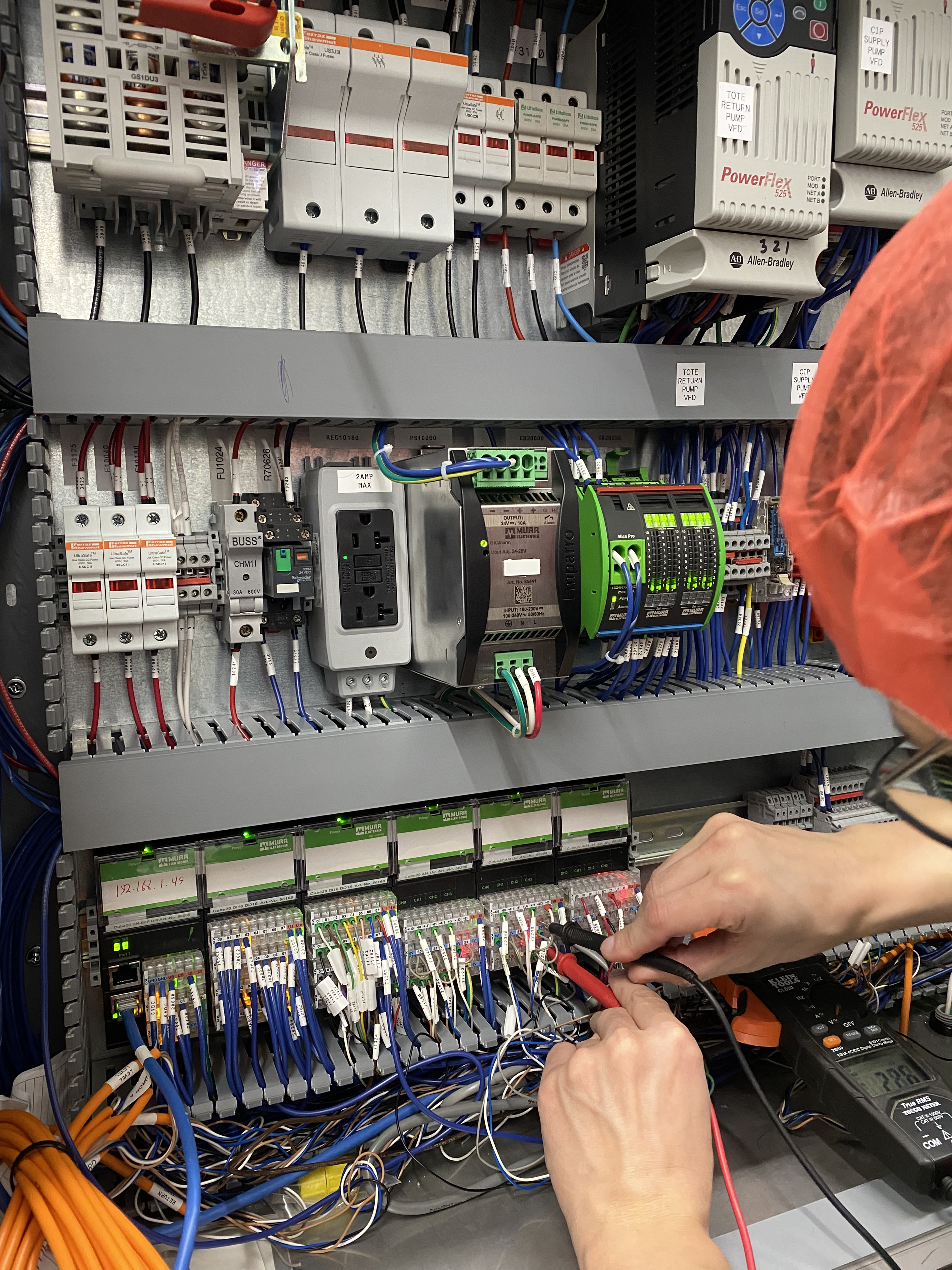 Control system commissioning - panel verification and loop testing on-site