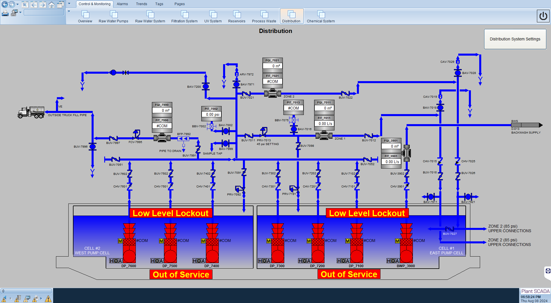 PLC programming workstation with control software open